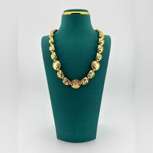 Rare & Vintage Versace Gold Finished Chain Necklace w/COA, Pristine